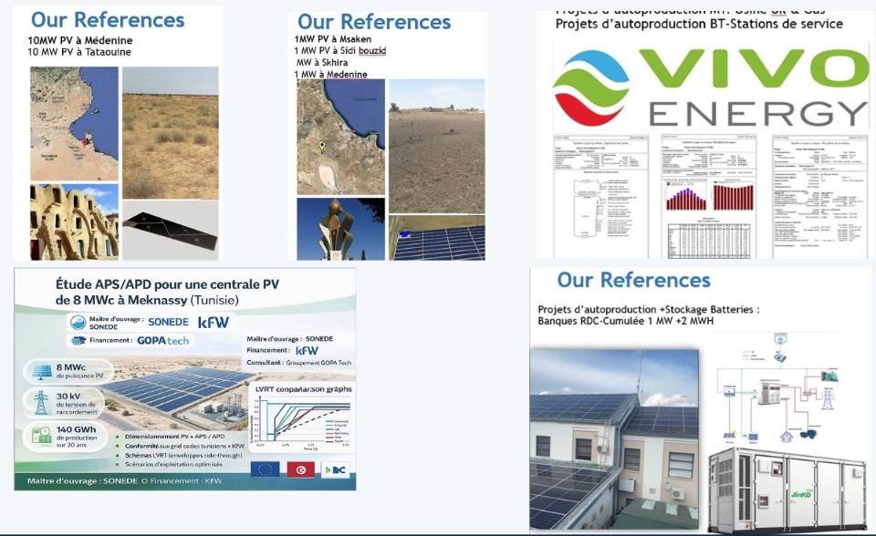 Références d'études photovoltaïques et projets d'autoproduction